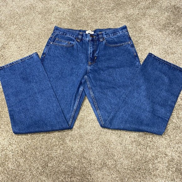 New Blue Mountain Mens Regular Fit Denim Jeans Size 34X32 Straight Leg, 5-pocket - Picture 3 of 12